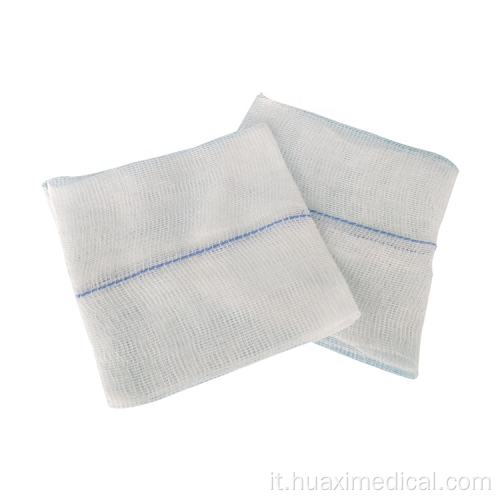 Tampone di garza sterile 100% cotone rilevabile ai raggi X.